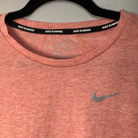 Nike Salmon Pink Running Dri-Fit T-Shirt - Picture 9 of 15